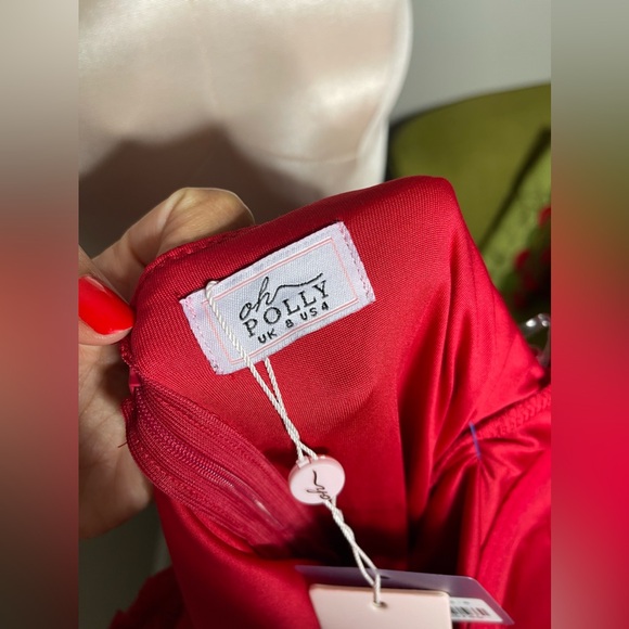 NWT Oh Polly True For You Ruched Mesh Cutout Mini Dress - Picture 7 of 11